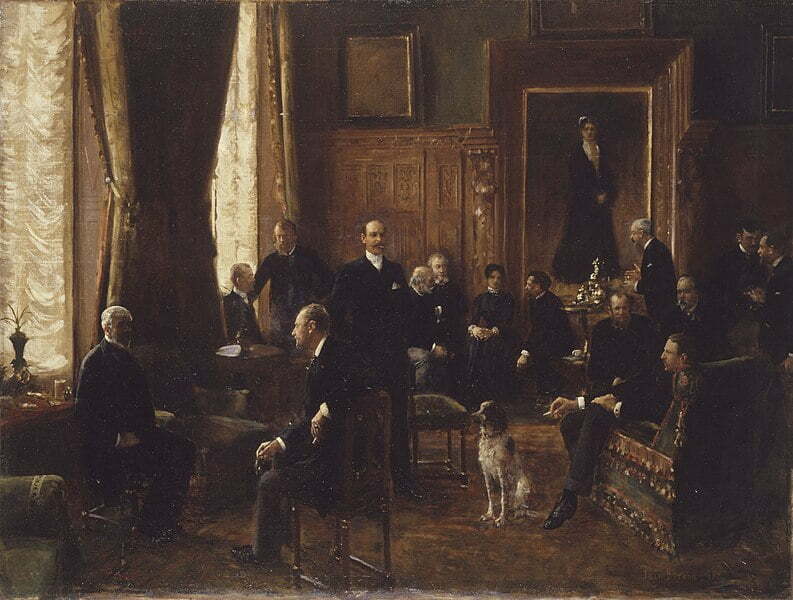 Le salon de la comtesse Potocka (1887), by Jean Béraud.