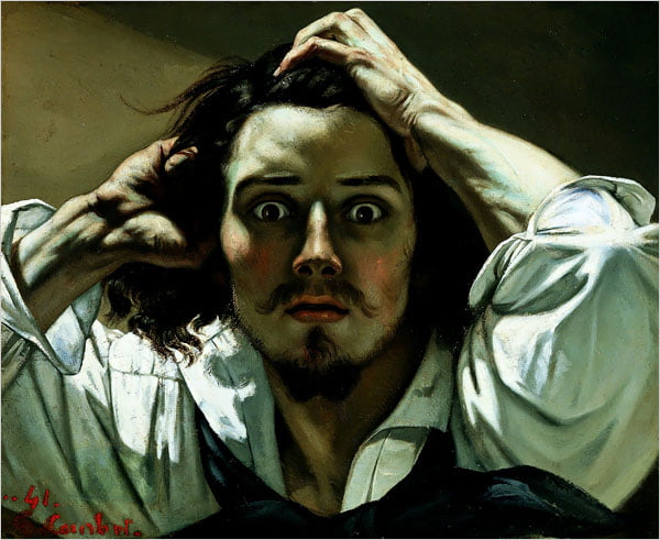The Desperate Man (Self-Portrait), by Gustave Coubert.