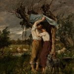 Refuge before a Storm (1880), by Paweł Józef Merwart (Polish, 1855-1902). Downloaded from https://artvee.com/dl/refuge-before-a-storm/