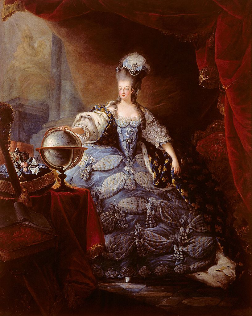 Portrait of Marie-Antoinette of Austria (1775), by Jean-Baptiste André Gautier-Dagoty. Downloaded from https://en.wikipedia.org/wiki/File:Gautier-Dagoty_-_Marie-Antoinette,_1775.jpg